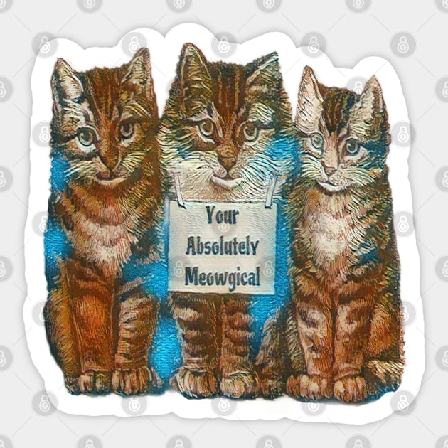 Your Absolutely Meowgical Sticker by Black Cat Alley